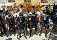 Grupo de romanos en la primera edici�n de la Festa Castrexo Romana de Quiroga en 2014. 