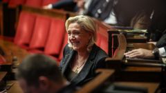 Marie Le Pen, en la Asamblea General francesa el pasado da