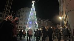 Inauguraci�n del alumbrado navide�o, el 3 de diciembre, en la plaza de Espa�a