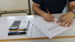 Imagen de un aspirante en unas oposiciones.