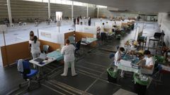 En el recinto ferial de Pontevedra estaban citadas este martes 4.585 personas del grupo de 30 a 39 a�os