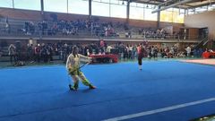 Agar Gago, en plena actuacin en Fuenlabrada