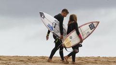 Campeonato de Espa�a de surf en la playa de A Frouxeira