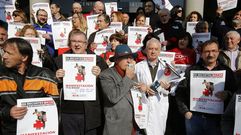 Muro defensivo de SOS Sanidade P�blica en el Ventorrillo