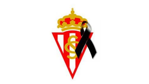 Escudo del Sporting de luto