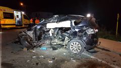 As� qued� el coche implicado en el �ltimo accidente mortal en Galicia