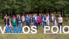 Foto de familia de la candidatura del PP de Poio para el 28M, con �ngel Moldes al frente. 