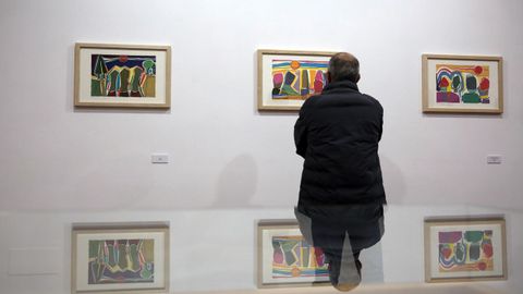 Exposici�n de Veigas Manteiga en el Museo do Gravado de Artes.