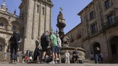 A praza das Prater�as, no casco vello de Santiago.