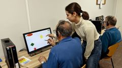 Imagen de archivo de dos usuarios de AFAGA. 