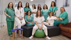 Parte del equipo que atiende embarazos y partos en el materno del Chuac: F�tima L�pez, Alba S�nchez, �ngeles Gil, Marta Di�guez. Elena Gonz�lez, Esther Canedo, Nuria Vali�o, Maribel Taboada, Loly Eiriz, Mar�a L�pez y Diana Fl�rez