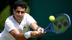 Jaume Munar, durante su partido frente a Cer�ndolo en el All England.
