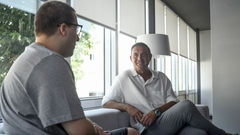 El director deportiva, durante la entrevista con La Voz