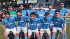 Once inicial con el que salt� el Ribadeo al Pepe Barrera en el encuentro ante el Broll�n