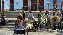 El acto de despedida a Rschina en Kiev.