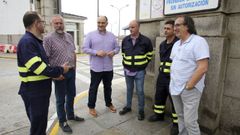 Gal�n, a la derecha, junto a otros integrantes de la candidatura