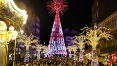 Miles de personas visitaron las luces de Navidad de Vigo durante el puente
