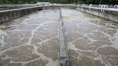 La planta municipal de tratamiento de aguas residuales de Lugo