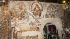 Pinturas murales renacentistas en la iglesia de origen rom�nico de Nogueira de Mi�o (Chantada)