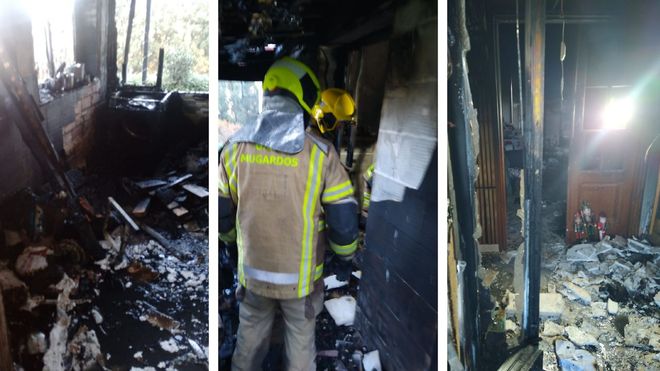 As&iacute; qued&oacute; el interior de la casa que se incendi&oacute; en Neda