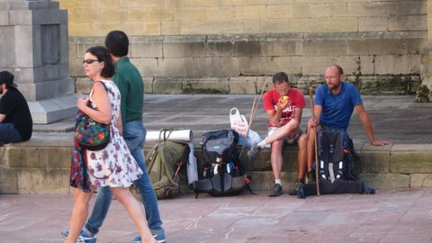 Peregrinos del Camino. Turistas