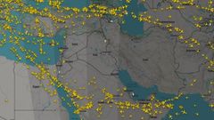 Imagen de los espacios a�reos cerrados este martes, 3 de marzo, por la tarde