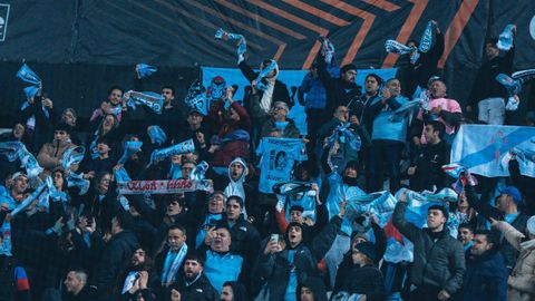 Aficionados del Celta, en un desplazamiento europeo anterior.