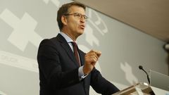 El presidente de la Xunta, Alberto N��ez Feijoo
