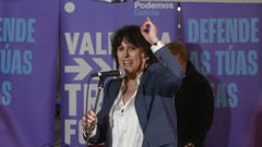 El cierre de campa�a de Podemos en A Coru�a. En la imagen, la candidata a la Xunta, Isabel Faraldo