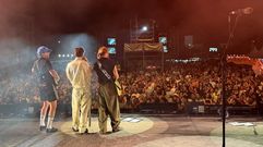 Un momento del concierto de Miss Cafe�na este jueves en el Campo da Compa��a