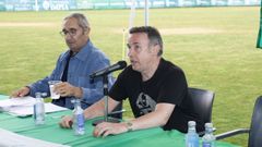 Francisco V�zquez Rogel, nuevo presidente del CD Arenteiro, acompa�ado de Argimiro Marnotes
