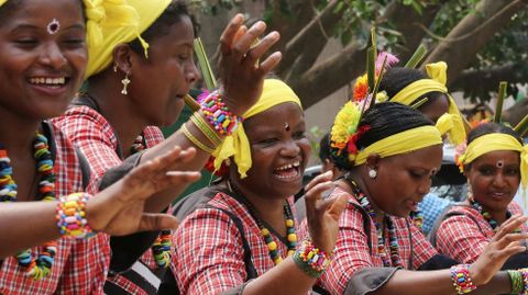 Ceremonia en la India con motivo del D�a Internacional de la Mujer.