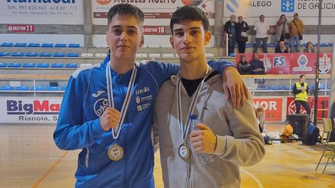 Iker y Manuel en el Campeonato Gallego celebrado en Noia.