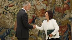 La fiscala general del Estado, Teresa Peramato, entrega a Felipe VI la Memoria Anual de la Fiscal�a.