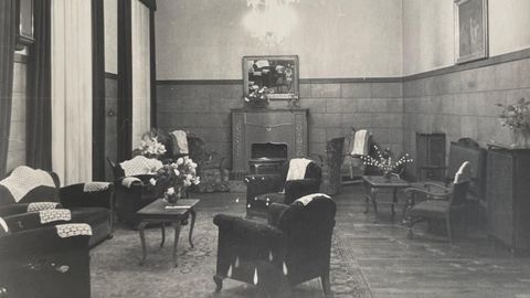 Así lucía uno de los salones del Gran Hotel España
