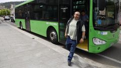 Usuarios del nuevo servicio de bus urbano de Viveiro