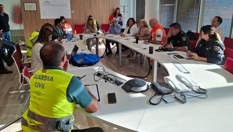 Imagen del ejercicio de emergencias de Peinador