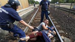 Caos y desesperaci�n en la estaci�n de Keleti