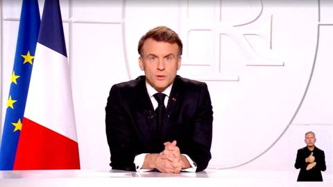 Macron, durante su discurso a la nacin