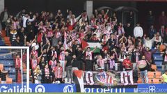 Aspecto de la grada del Fondo Norte del estadio Angel Carro en la reciente visita del Cacere�o