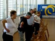 Las clases de gimnasia para mayores de 60 tienen mucho �xito.