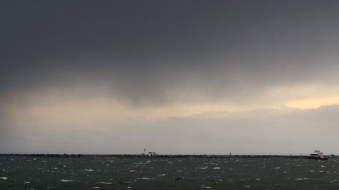 Vista de la r�a de Arousa esta ma�ana