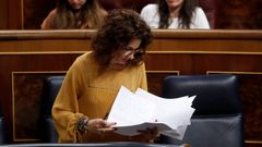 La ministra de Hacienda, Mar�a Jes�s Montero, se mostr� sorprendida por la intervenci�n cr�tica de la gallega Yolanda D�az