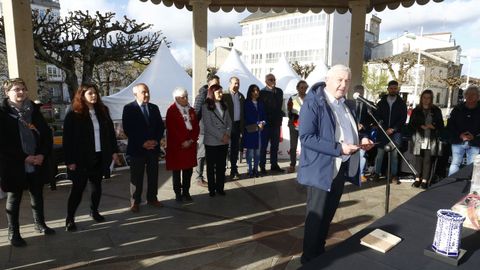 Autoridades, antes del pregn, en la plaza de la Constitucin.