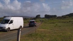 Imagen tomada en 2019 en el campo de tiro de Covas por el hallazgo de un mortero.