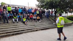 La alcladesa, Mari�n Ferreiro, tambi�n se sum� a la caminata del domingo