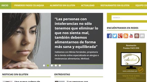 Celicidad, la mejor web nacional sin gluten.Celicidad, la mejor web nacional sin gluten