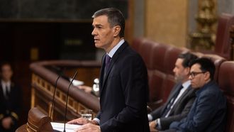Pedro Snchez, durante su comparecencia en el Congreso