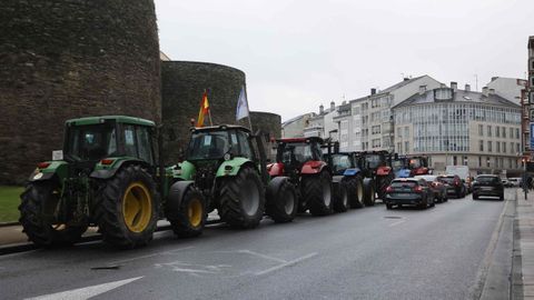 Imagen de archivo de una tractorada en Lugo