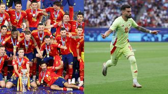 �lex Baena, con el t�tulo de la Eurocopa y celebrando un gol en la final de los Juegos Ol�mpicos